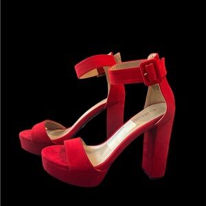 Red Platform Heels